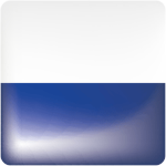Bicolor Marine Blue - White - glossy